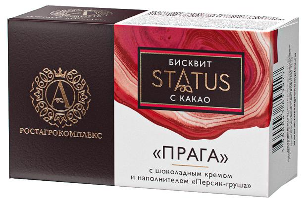 

Изделие мучное кондитерское А.Ростагрокомплекс Satus Бисквит с какао Прага с шоколадным кремом и наполнителем Персик-Груша, 90 г