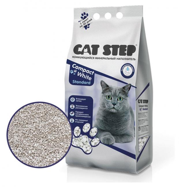 Наполнитель для кошачьего туалета Cat Step комкующийся минеральный, 5 л cat step cat step комкующийся минеральный наполнитель 4 2 кг