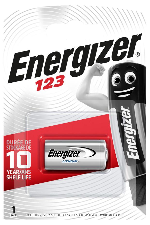 Батарейка ENERGIZER Photo Lithium 123 FSB1, 1 шт батарейка литиевая energizer lithium cr1620 3v упаковка e300844002