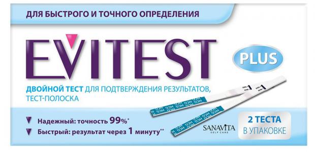 

Тест для определения беременности Evitest, 2 шт