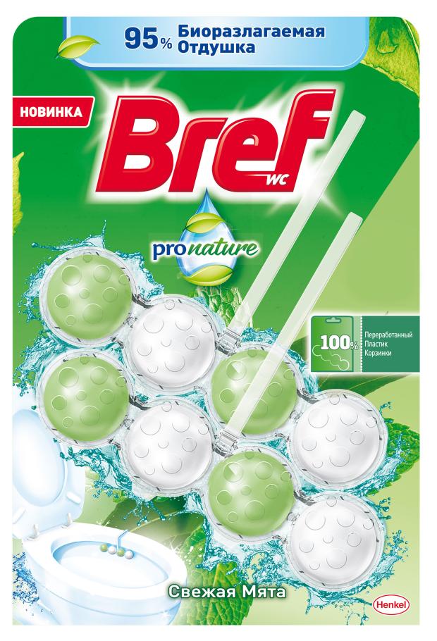 

Подвесной блок для унитаза Bref Свежая мята, 2 х 50 г