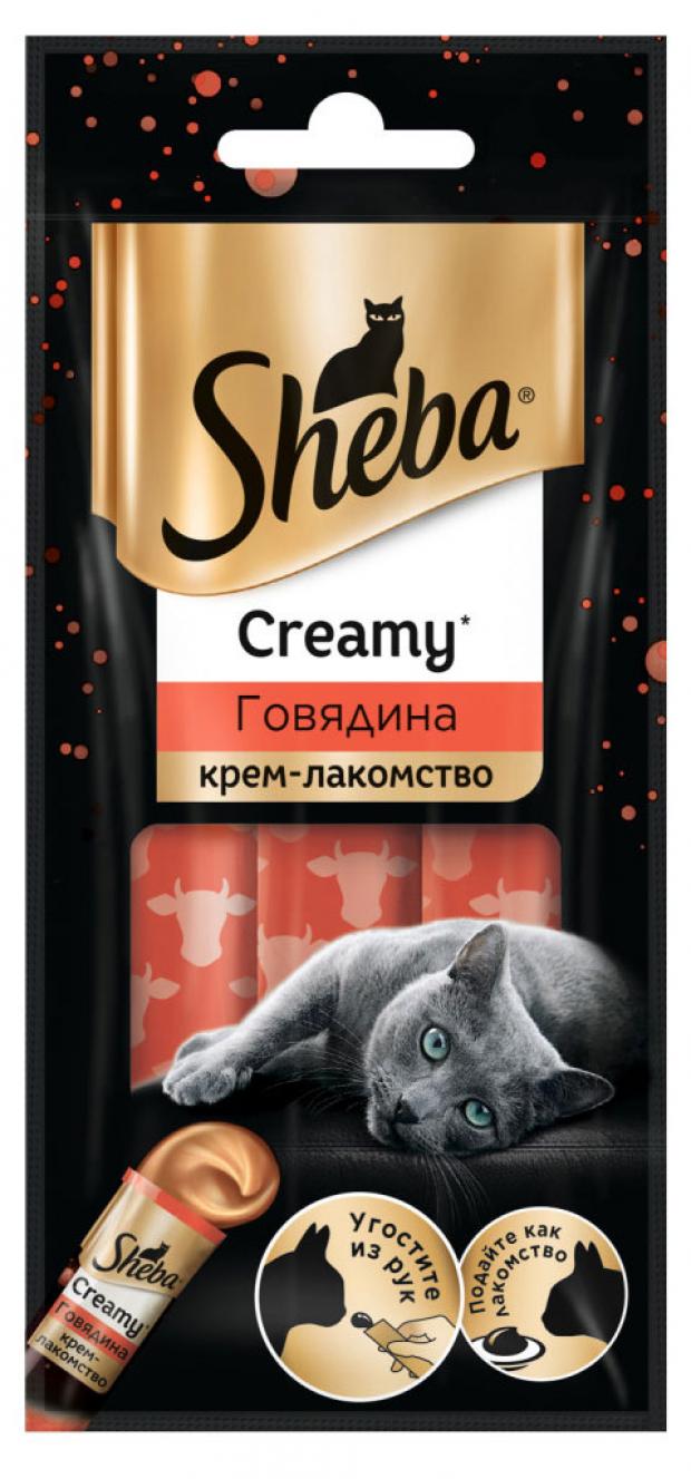 

Лакомство для кошек Sheba Creamy с говядиной, 3х12 г