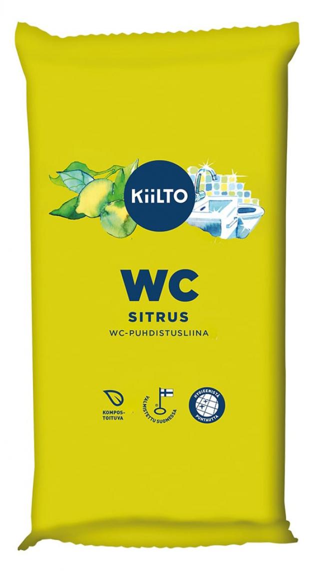 

Влажные салфетки Kiilto для уборки туалета с ароматом цитруса, 36 шт