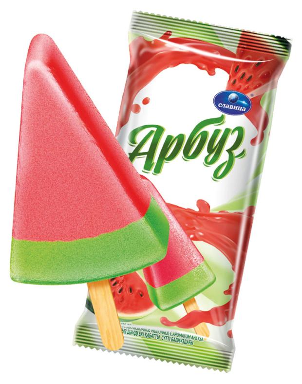 Мороженое молочное Славица Арбуз двухслойное 2% БЗМЖ, 70 г