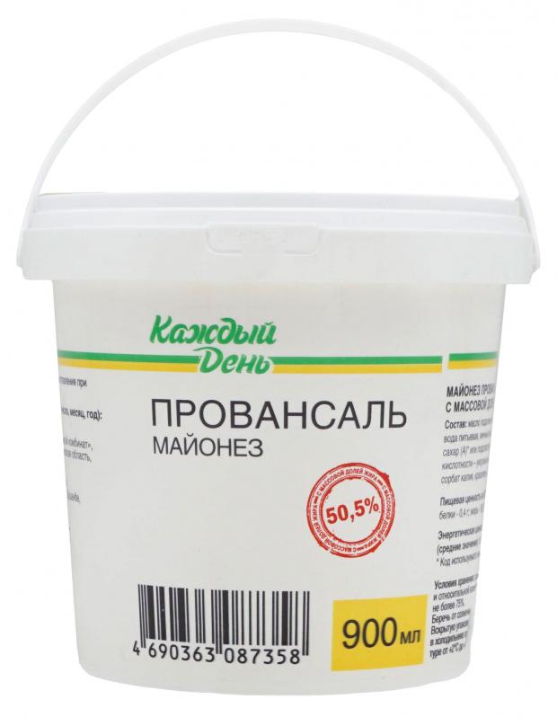 Майонез АШАН Каждый День Провансаль 50,5%, 900 мл майонез ашан каждый день оливковый 50 5% 400 мл