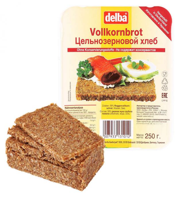 

Хлеб Delba Цельнозерновой, 250 г