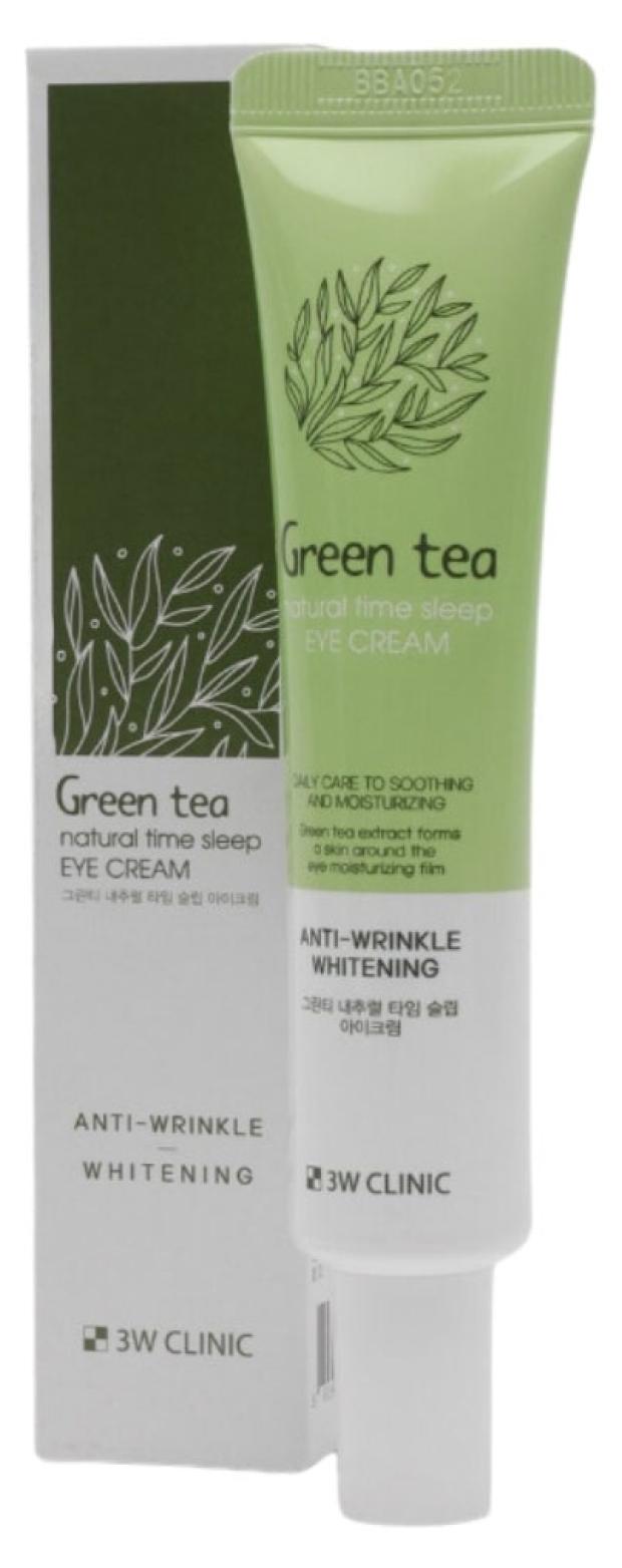 крем для кожи вокруг глаз с зеленым чаем 3w clinic green tea natural time sleep eye cream 40ml Крем для кожи вокруг глаз 3W Clinic green tea с зеленым чаем, 40 мл