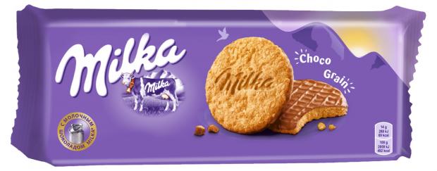 Печенье Milka Choko Grain в молочном шоколаде, 168 г