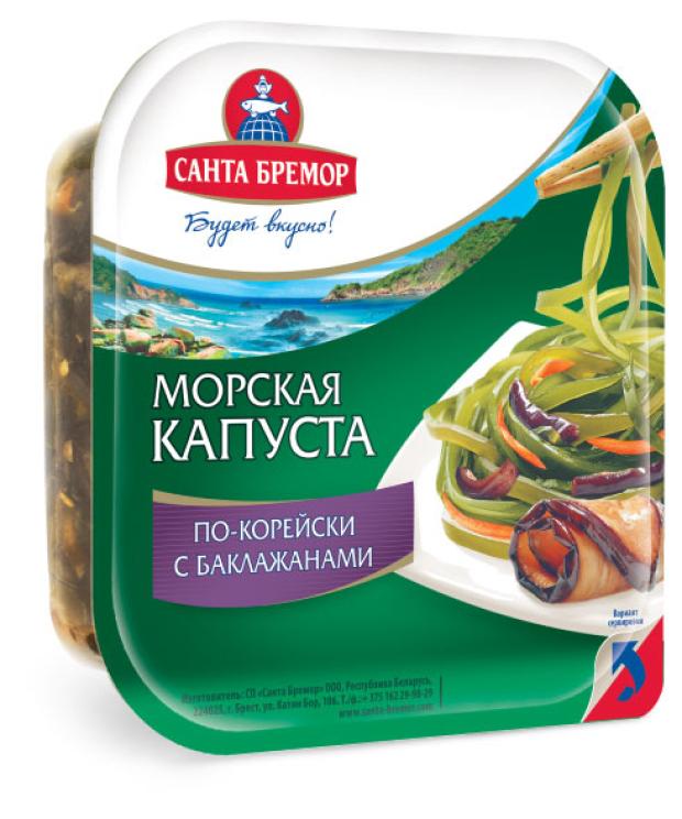 

Салат из морской капусты Санта Бремор по-корейскисбаклажанами, 150 г
