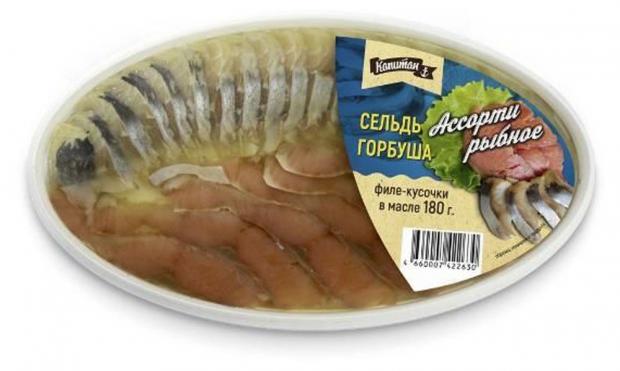 

Ассорти рыбное «Капитан» Сельдь-Горбуша в масле, 180 г