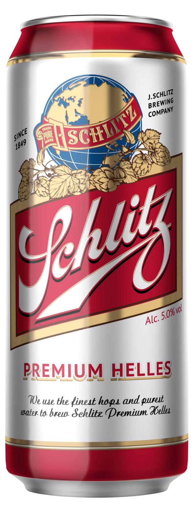 Пиво светлое Schlitz Premium Helles фильтрованное 5%, 430 мл пиво светлое юзберг helles фильтрованное 4 5% 470 мл