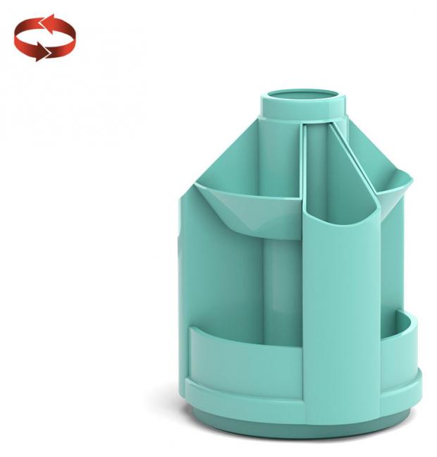 Подставка настольная Erich Krause Mini Desk Pastel вращающаяся пластиковая мятная