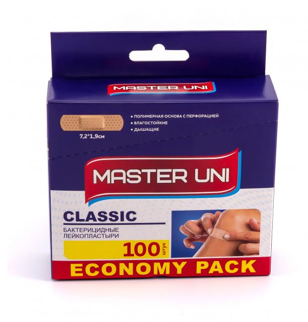 

Лейкопластырь Master Uni Classic бактерицидный, 100 шт