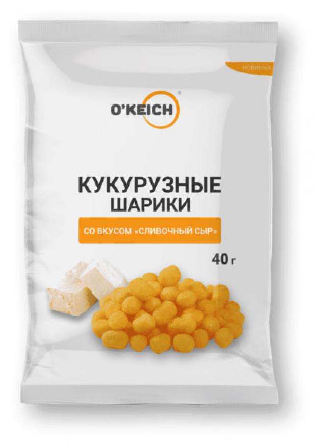Кукурузные шарики O'KEICH вкус сливочный сыр, 40 г