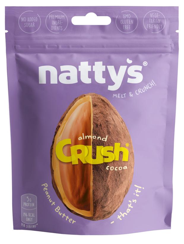 

Драже Nattys CRUSH Almond c миндалем в арахисовой пасте и какао, 80 г