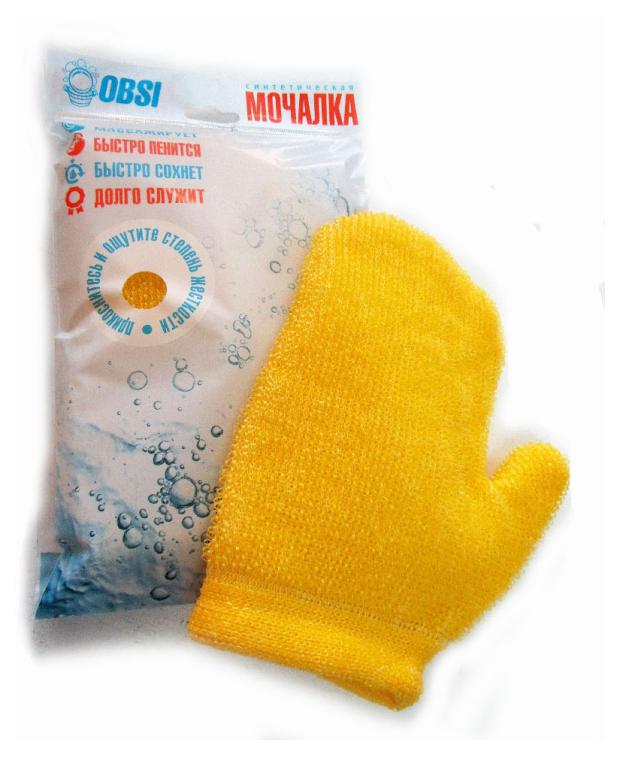 

Мочалка банная OBSI Варежка Махровая, 22х18 см