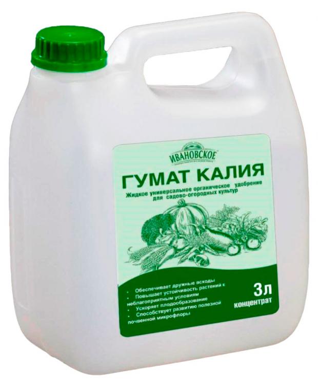 

Удобрение универсальное Фермерское Хозяйство Ивановское Гумат калия, 3 л
