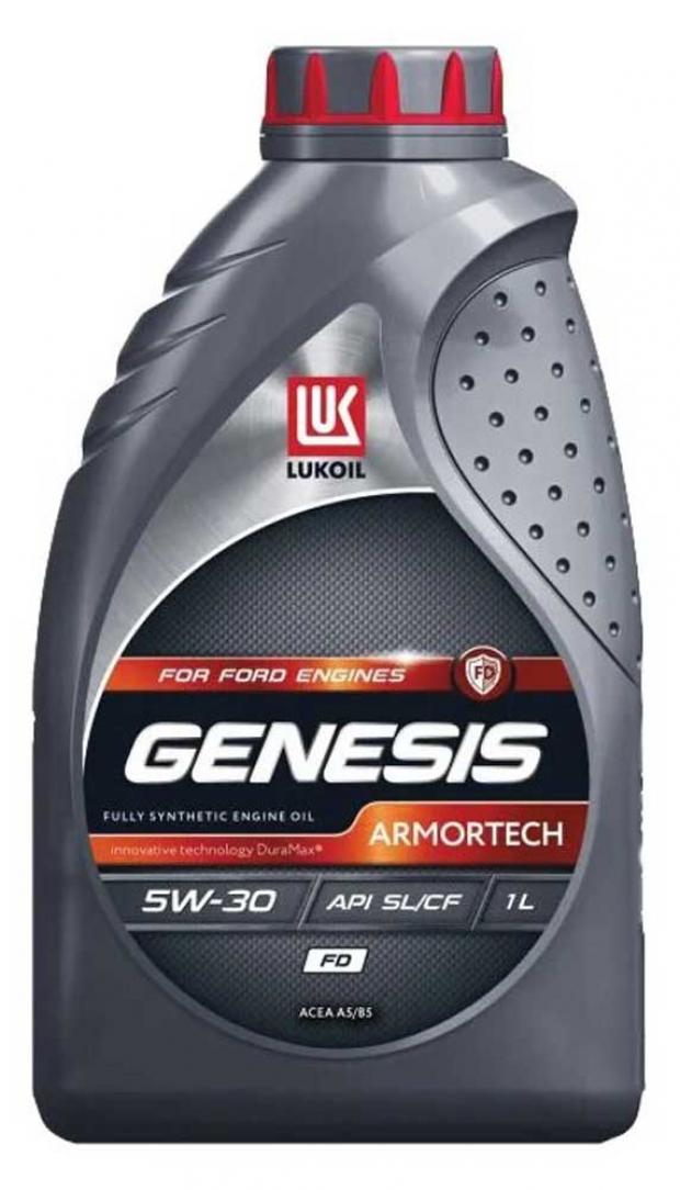 Масло моторное Лукойл Genesis Armortech 5W-30 синтетическое, 1 л lukoil моторное масло lukoil genesis special vn 5w 30 57 л