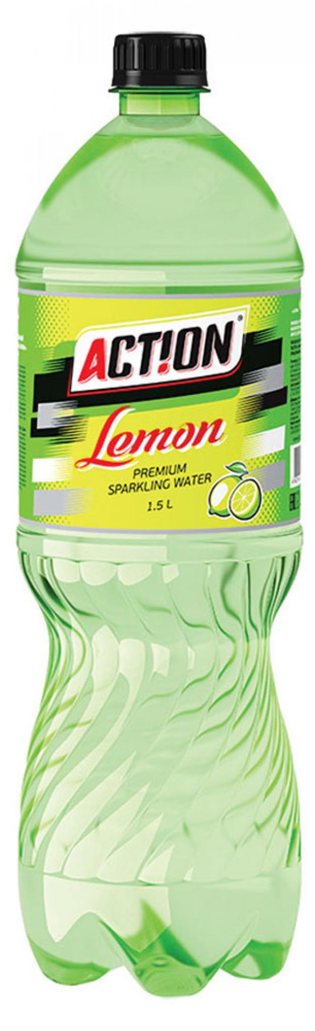 Напиток газированный Аction! lemon, 1,5 л