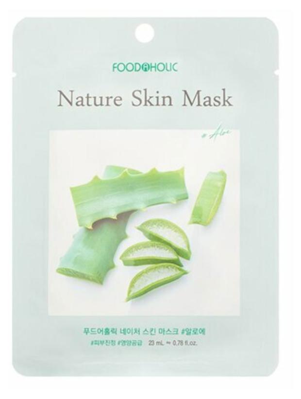 Маска тканевая для лица FoodaHolic Nature Skin с экстрактом алое, 23 мл