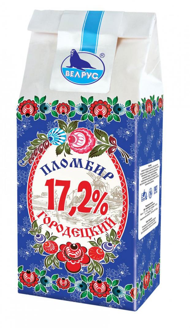 Мороженое пломбир Городецкий пломбир Городецкий на сливках 17,2% БЗМЖ, 500 г