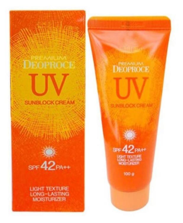 Крем солнцезащитный для лица и тела Deoproce SPF42РA++, 100 г