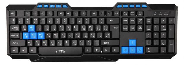 Клавиатура игровая Oklick 750G Black Blue