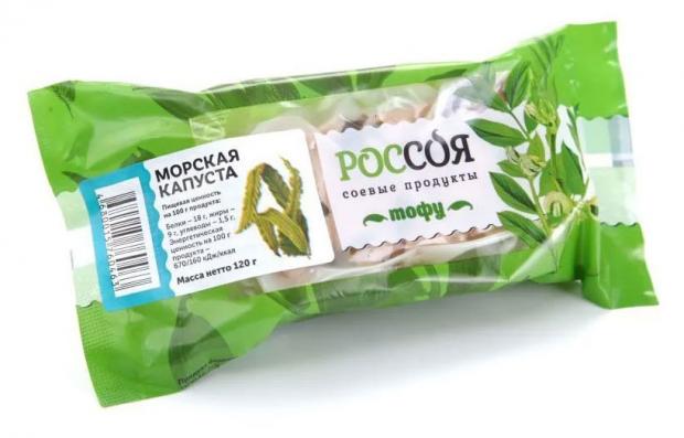Сыр растительный Россоя Тофу с морской капустой ЗМЖ, 120 г