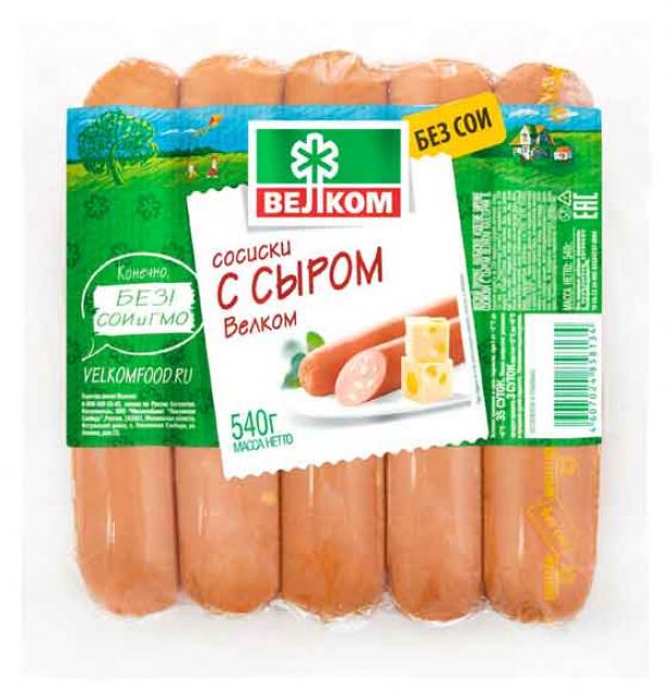

Сосиски «Велком» С сыром, 540 г
