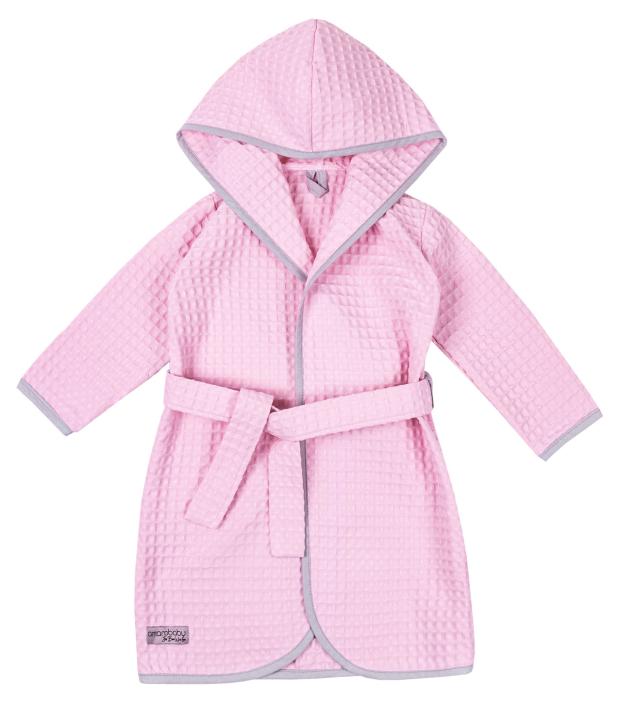 

Халат детский с капюшоном Amarobaby вафельный, р 98-104