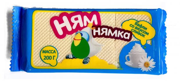 Вафли Ням-нямка со вкусом сливок, 200 г