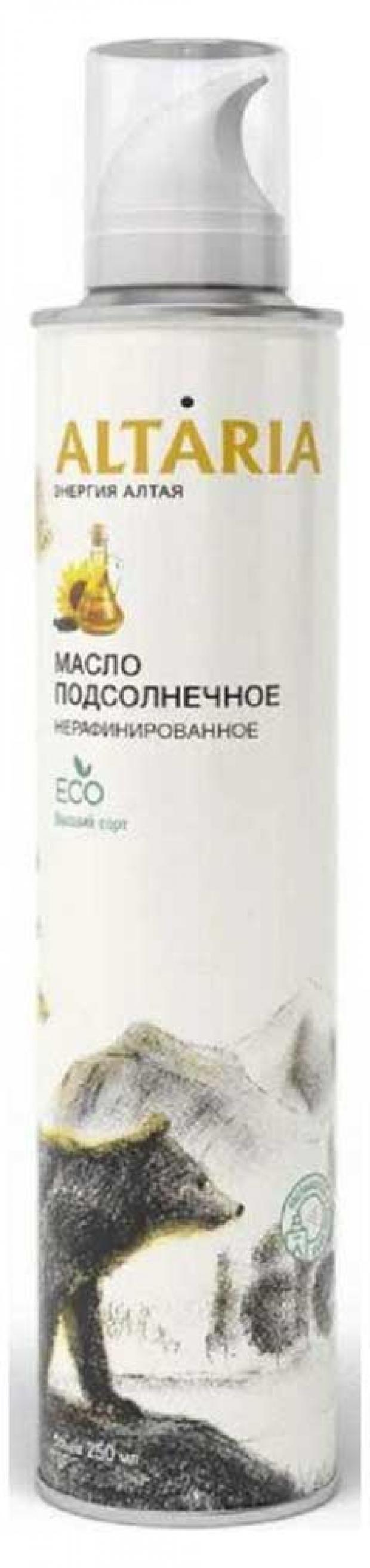 

Масло подсолнечное Altaria нерафинированное высший сорт спрей, 250 мл