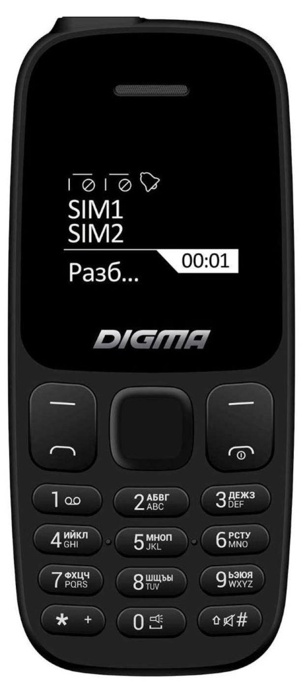 Мобильный телефон DIGMA A106 черный 1,44 телефон dizo star 300 2 micro sim черный