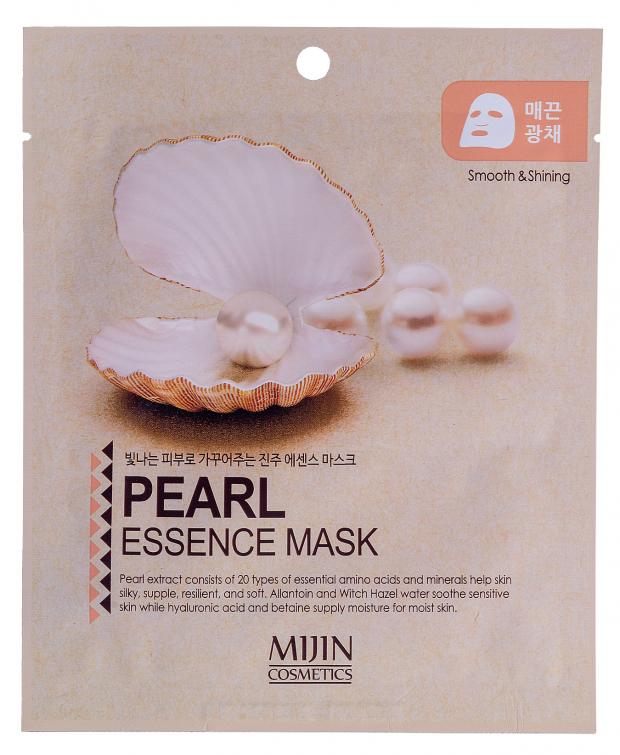 Маска для лица Mijin Essence Placenta Mask с жемчугом тканевая, 25г