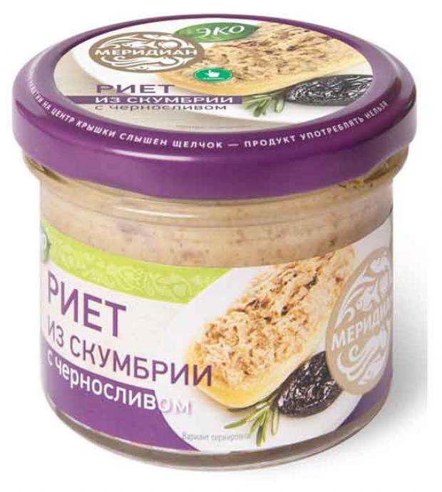 

Паштет-Риет из скумбрии «Меридиан» с черносливом ЭКО, 100 г
