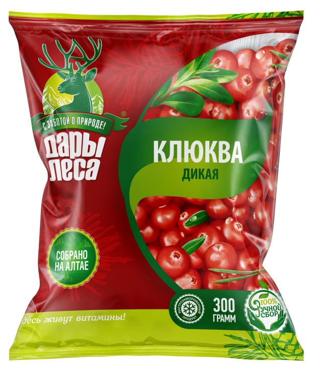 

Клюква Русский Холодъ Дары Леса дикая быстрозамороженная, 300 г