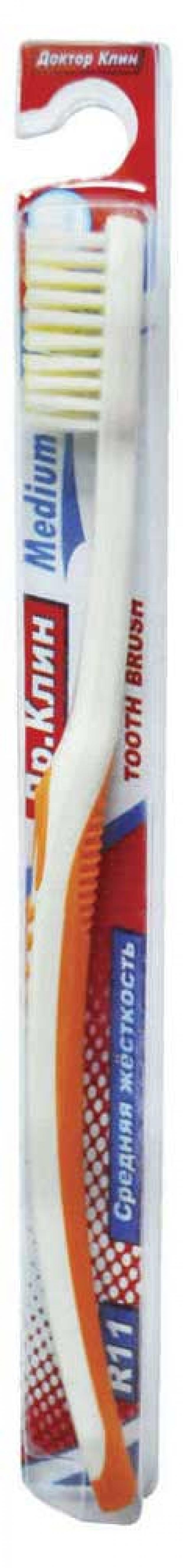 Зубная щетка Доктор Клин средней жесткости, 1 шт