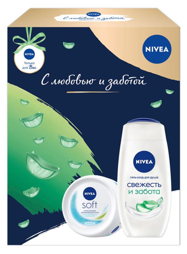 

Подарочный набор NIVEA: Крем Soft 100 мл + Гель для душа Свежесть и забота 250 мл