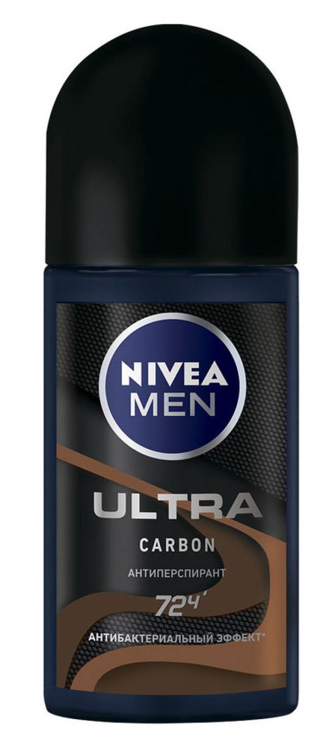 Антиперсперант шариковый мужской NIVEA MEN Ultra Carbon, 50 мл nivea nivea антиперспирант ролик защита и забота