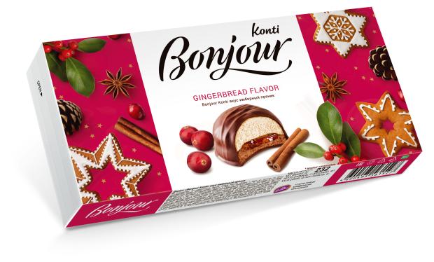 

Десерт Konti Bonjour со вкусом имбирного пряника, 232 г
