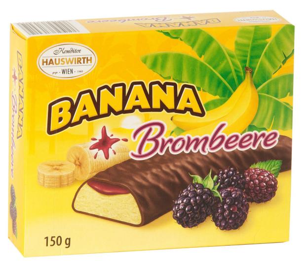 

Конфеты Schoco-Bananen банановое суфле в темном шоколаде с ежевичным джемом, 150 г