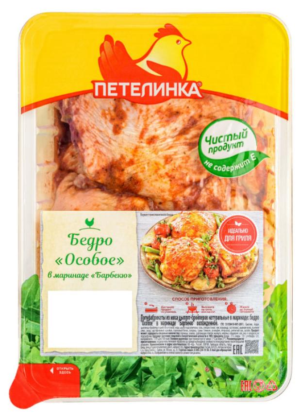 Бедро цыпленка-бройлера Петелинка Особое в маринаде барбекю, 1 упаковка ~ 1 кг