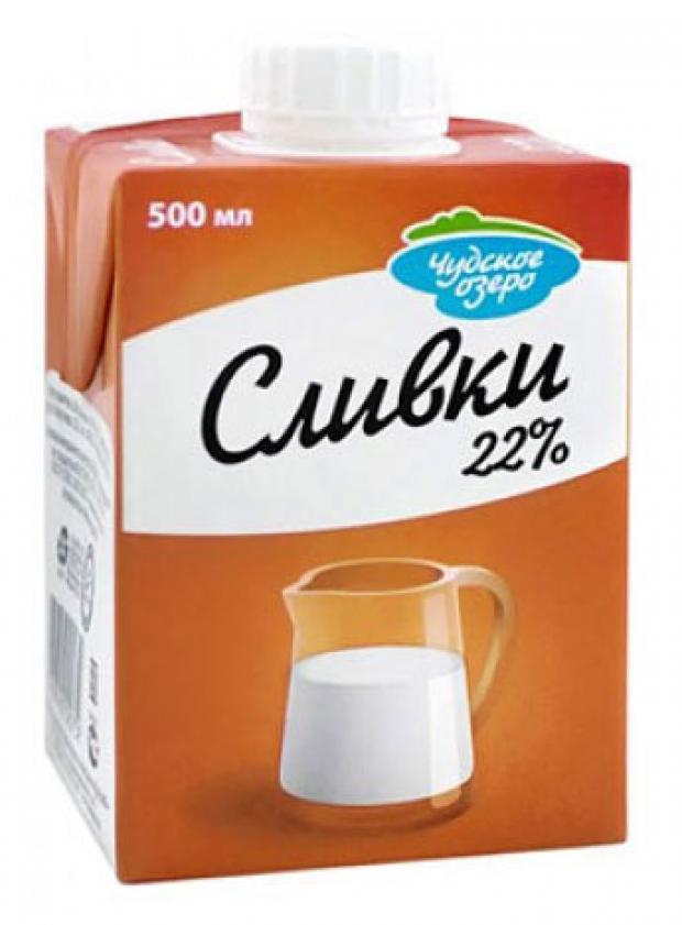 Сливки Чудское озеро кулинарные ультрапастеризованные 22% БЗМЖ, 500 мл