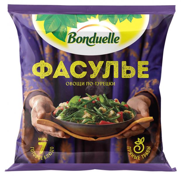 

Овощная смесь BONDUELLE быстрозамороженная Овощи по-турецки Фасулье, 400 г