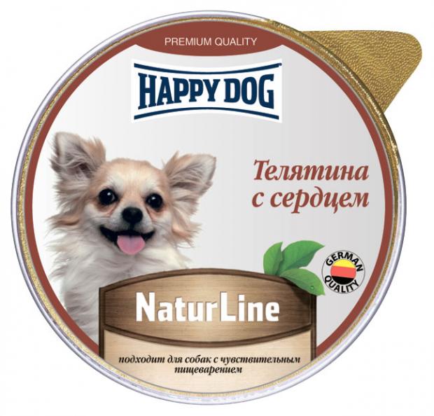 Корм для собак Happy Dog Паштет телятина с сердцем, 125 г