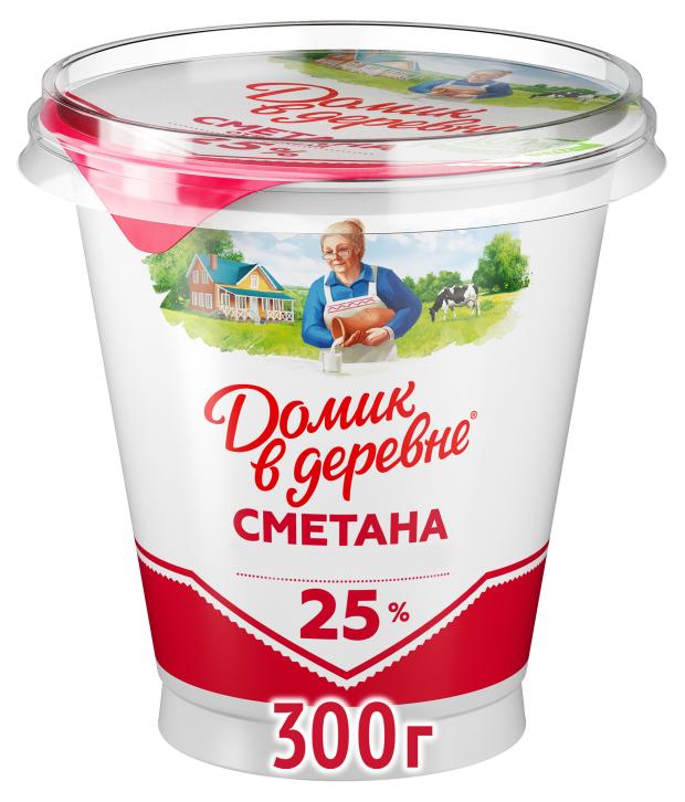 Сметана Домик в деревне 25% БЗМЖ, 300 г