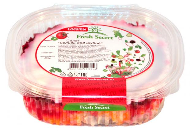 Fresh secret. Сельдь салат 400гр. Салат Фреш. Fresh Secret Дамский каприз. Fresh Secret салат фунчоза, 400 г.