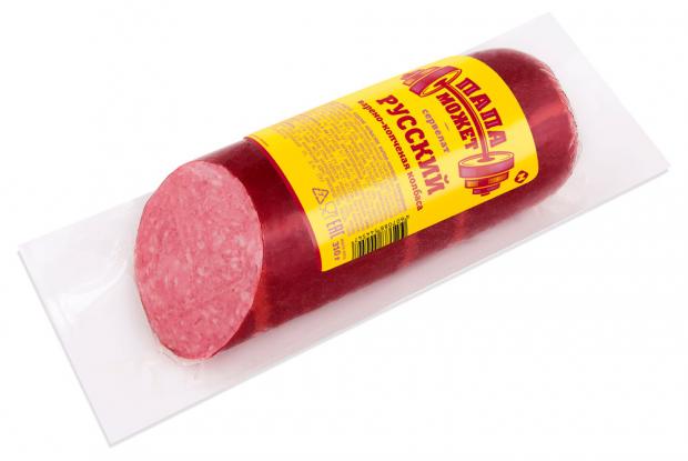 

Колбаса варено-копченый Папа может Сервелат Русский, 310 г