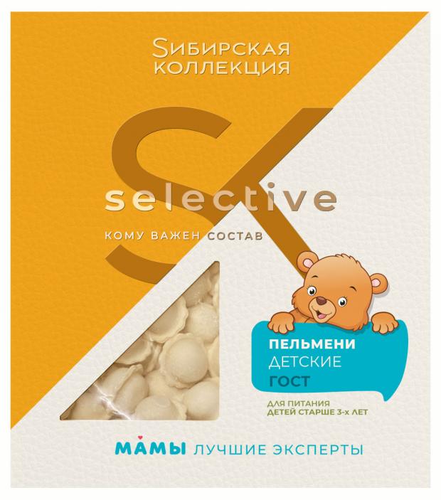 Пельмени детские Sибирская Коллекция Selective, 500 г пельмени sибирская коллекция с жареным лучком 430 г