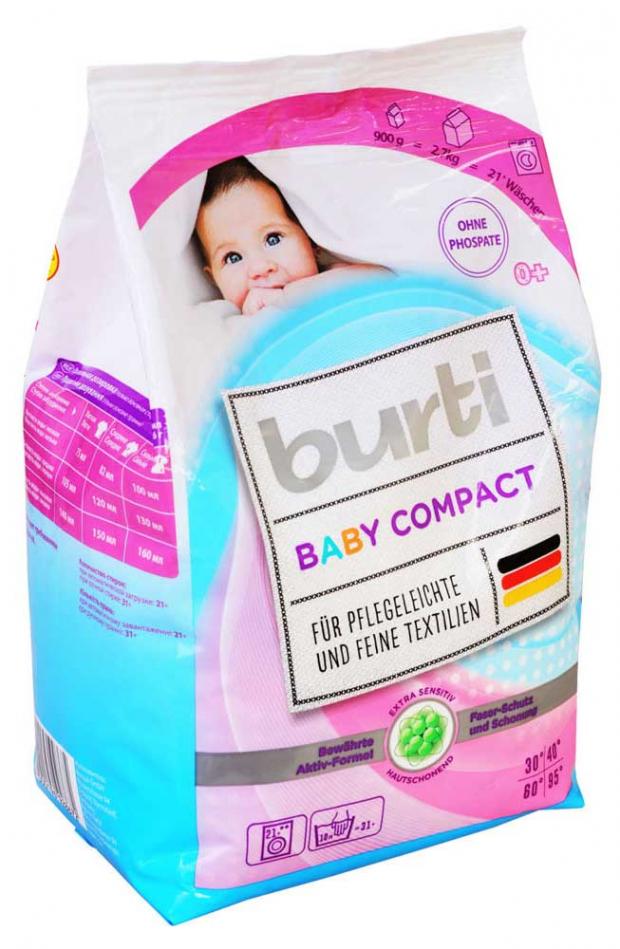 Стиральный порошок для детского белья Burti Compact Baby, 900 г